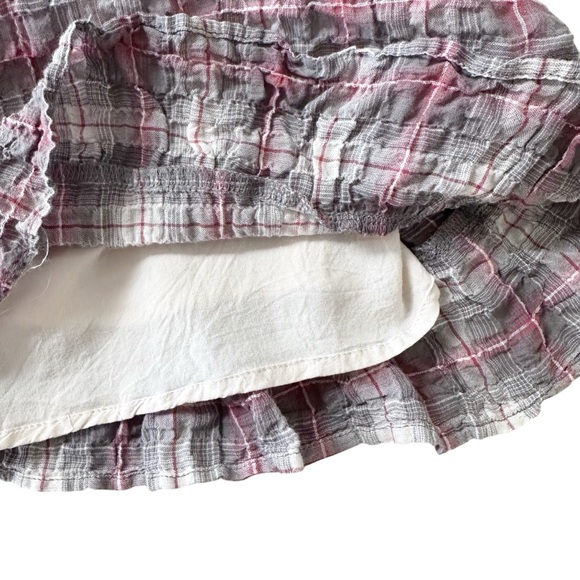 Anthropologie Maeve Flutter Sleeve Plaid Mini Dress Size XS - Picture 8 of 10